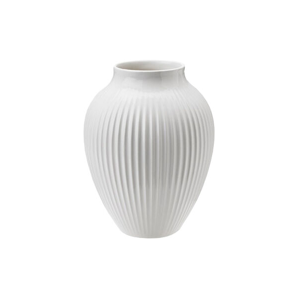 Knabstrup vase ripple, white, Knabstrup Keramik