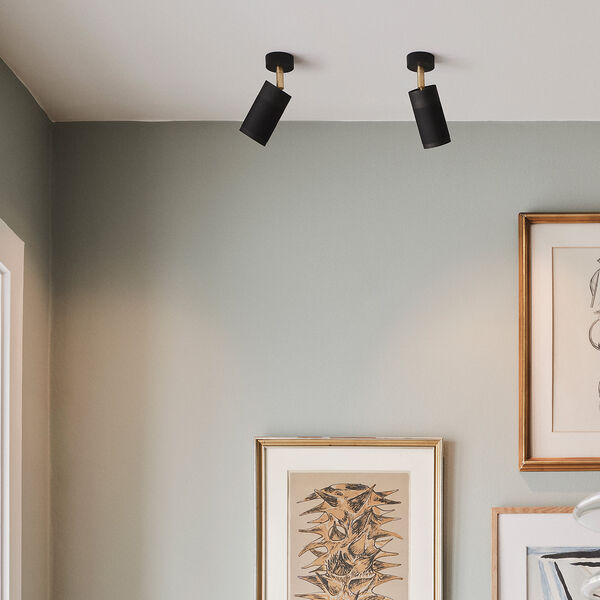 Patrone Canopy Ceiling Light, black/brass, Thorup Copenhagen