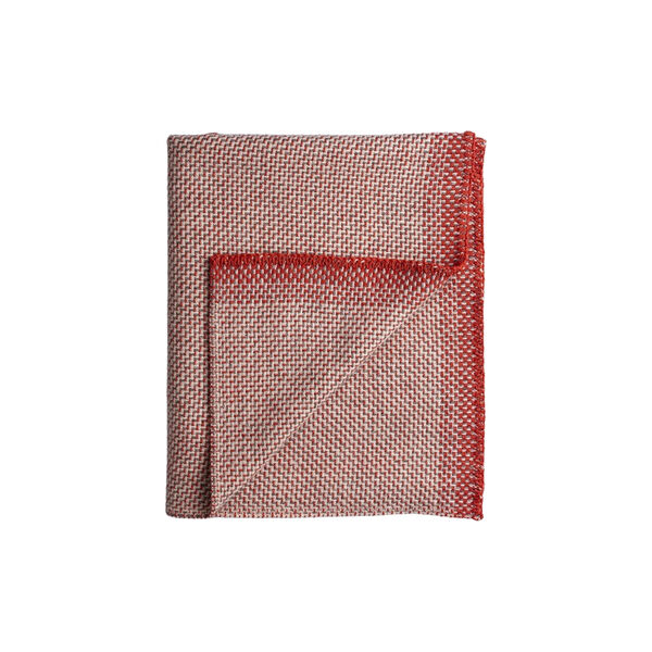 UNA Half Size Throw, light red UNA Half Size Throw, light red, Røros Tweed