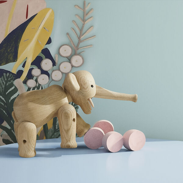 Elephant large, oak, Kay Bojesen Denmark
