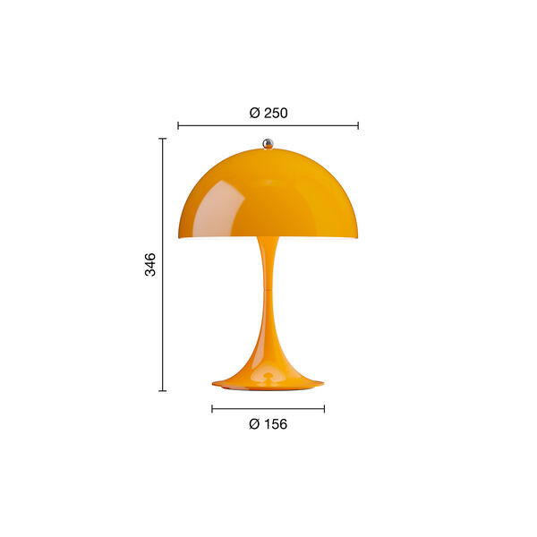 Panthella 250 Portable Table Lamp, opaque orange Panthella 250 Portable Table Lamp, opaque orange, Louis Poulsen