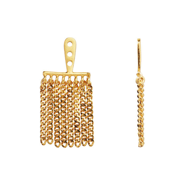 Dancing Chains Behind Ear Earring Single, gold, Stine A Jewelry