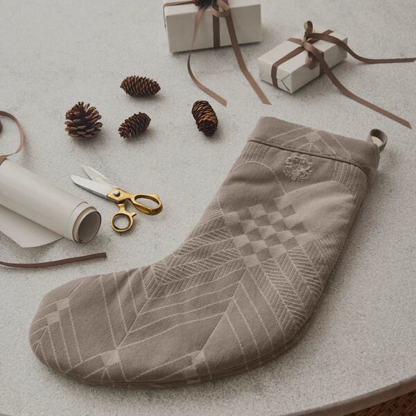 CHRISTMAS Stocking, deep red, Georg Jensen Damask