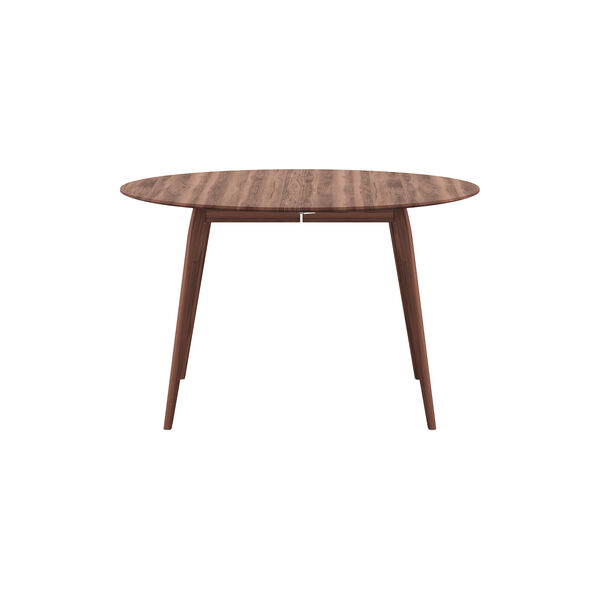 PLAYdinner Round Ø120 Dining Table with Extension, natural oiled walnut, Bruunmunch Furniture
