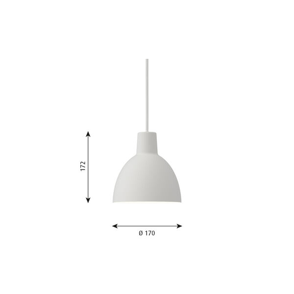Toldbod 170 Pendant, white, Louis Poulsen
