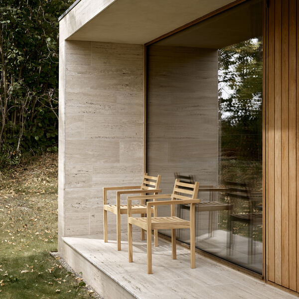 CH AH502 Outdoor Dining Chair with Armrest, Carl Hansen & Søn