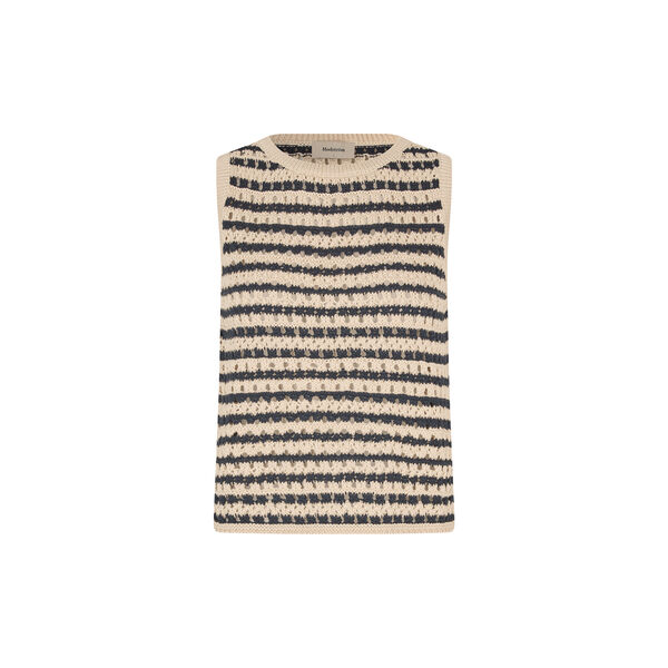 Vestermd stripe top, navy summer sand, Modstr&ouml;m
