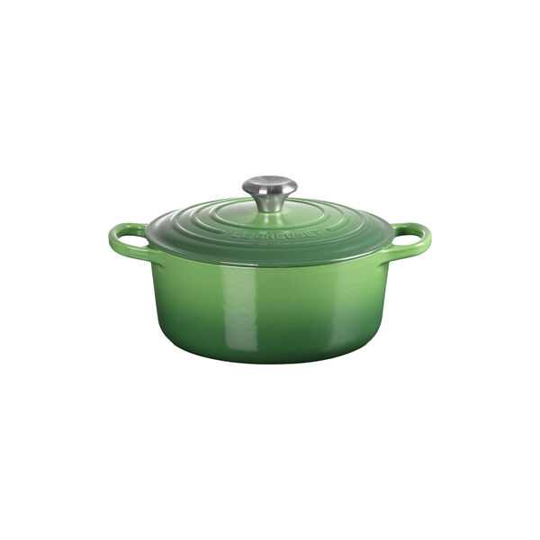 Signature round cast iron pot &Oslash; 24 cm, bamboo green, Le Creuset