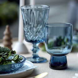 Sorrento water glass 4 pcs, blue, Lyngby Glas