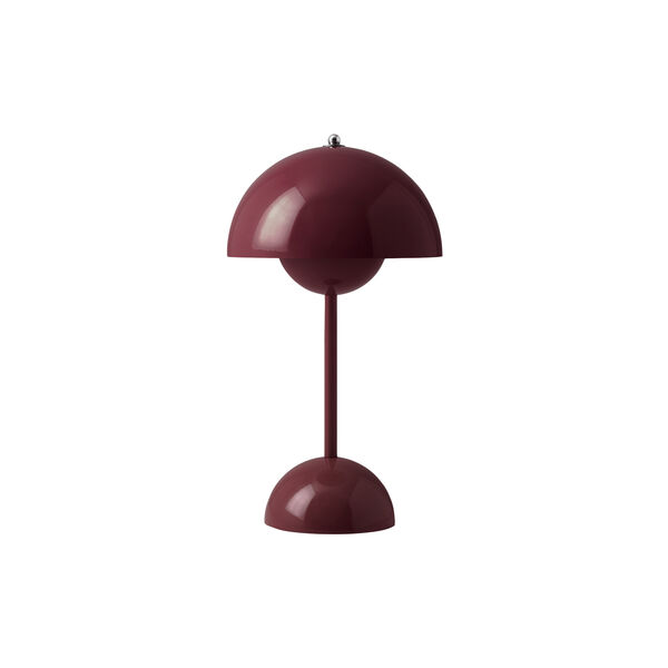 Flowerpot VP9 Portable Table Lamp, dark plum Flowerpot VP9 Portable Table Lamp, dark plum, &Tradition