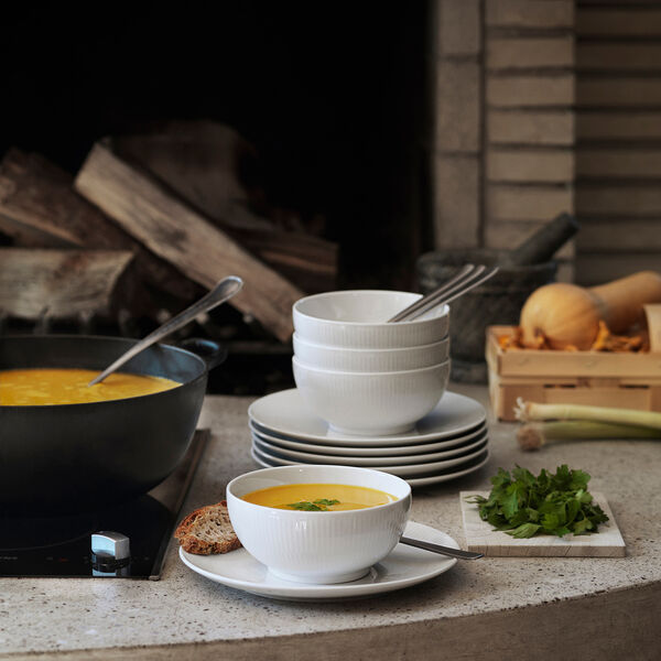 White Fluted Bowl 73 cl, Royal Copenhagen