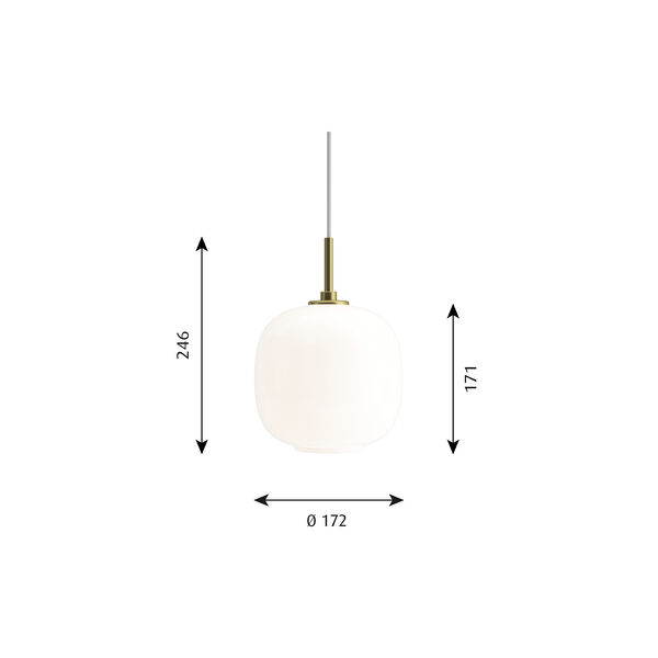 VL45 Radiohus Pendant, opal white VL45 Radiohus Pendant, opal white, Louis Poulsen