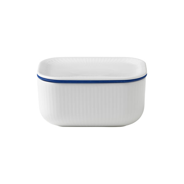 White Fluted Butter Jar with Lid White Fluted Butter Jar with Lid, Royal Copenhagen