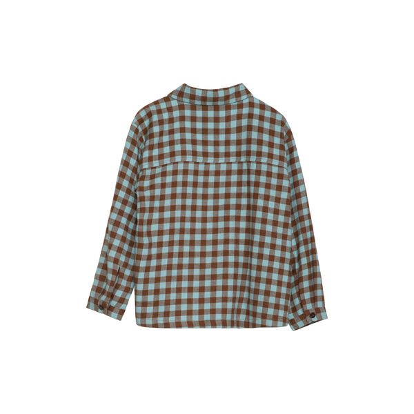 Brushed Collar Shirt, coffee checks Brushed Collar Shirt, coffee checks, Serendipity