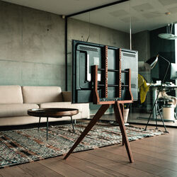 Ella TV stand, oiled walnut/ black, KRISTIAN JUUL