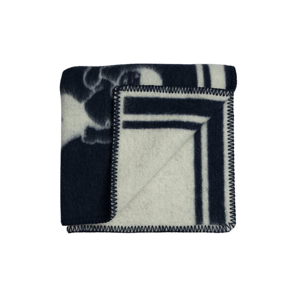 SAU Half Size Throw, blue, Røros Tweed