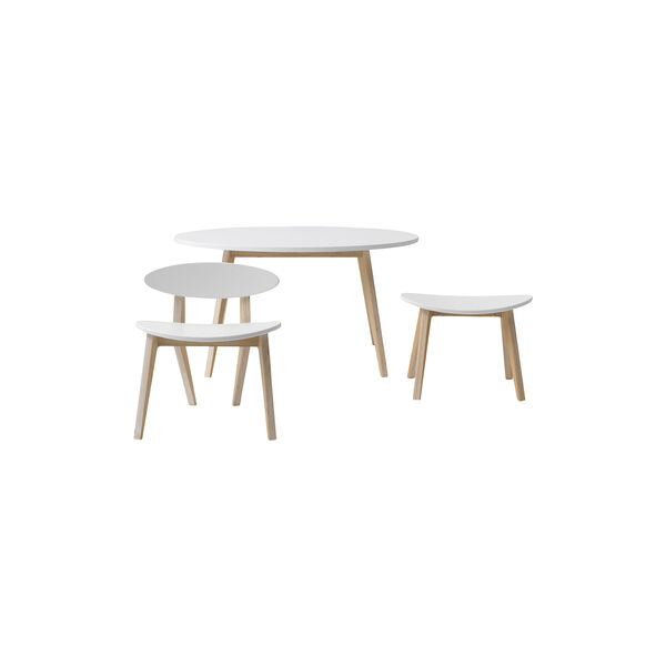 Wood PingPong Chair, white/oak, Oliver Furniture
