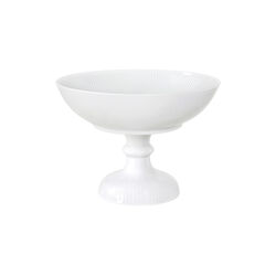 White Fluted Bowl on Foot 80 cl, Royal Copenhagen