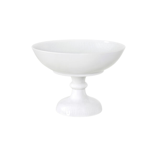 White Fluted Bowl on Foot 80 cl White Fluted Bowl on Foot 80 cl, Royal Copenhagen