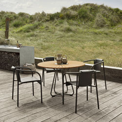 NAMI Dining Chair with Armrest, black, HOUE