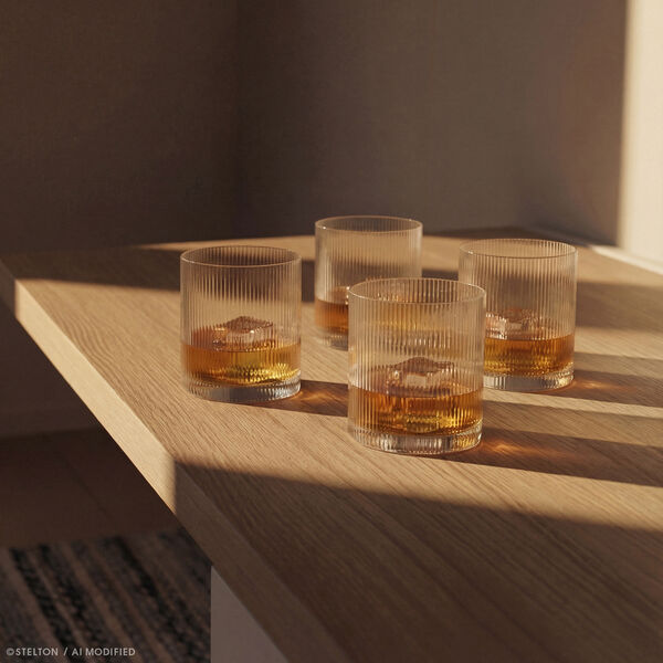 Pilastro Lowballglasses 4 pcs | 35 cl | Clear, Stelton