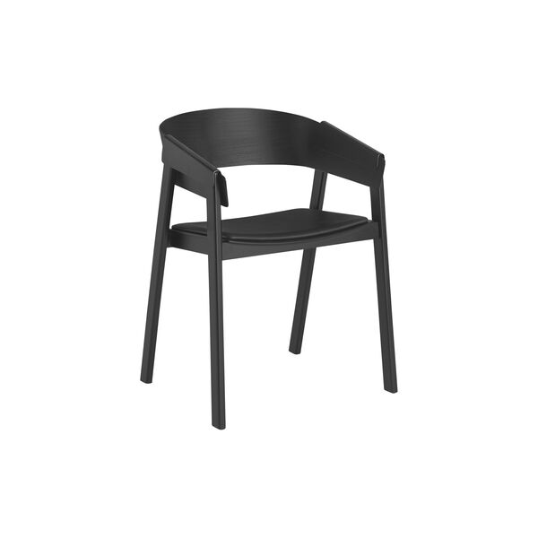 Cover Armchair, refine leather black/black Cover Armchair, refine leather black/black, Muuto