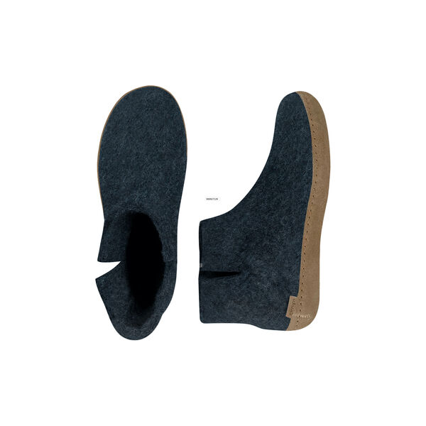 Felt Ankle Shoe, denim, Glerups