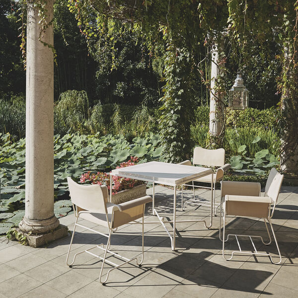 Tropique Dining Chair without Fringes, Leslie Limonta 12/classic white semi matt, GUBI