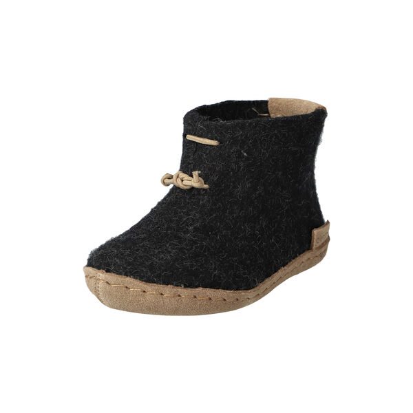 Felt Ankle Shoe Kids, charcoal Felt Ankle Shoe Kids, charcoal, Glerups