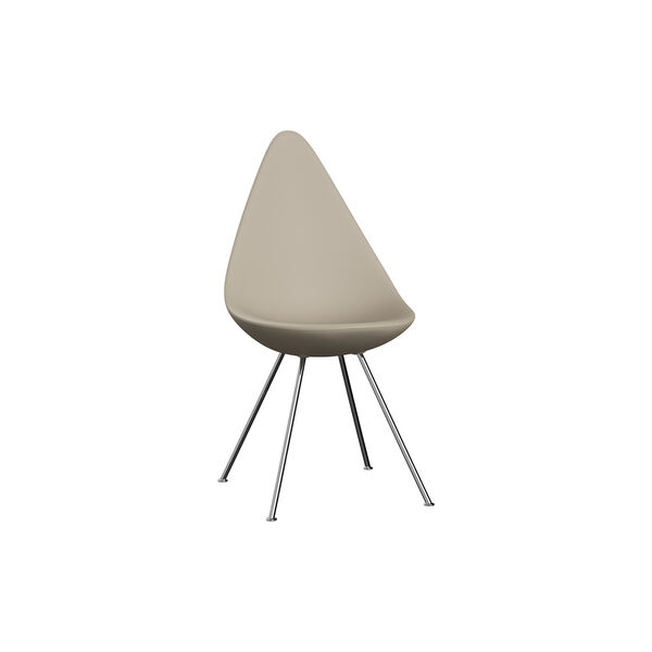 Drop™ 3110 Chair, light beige/chrome, Fritz Hansen