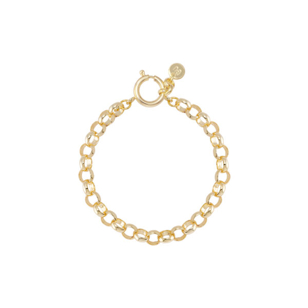 EYELET multi-ring chain bangle, bangle up