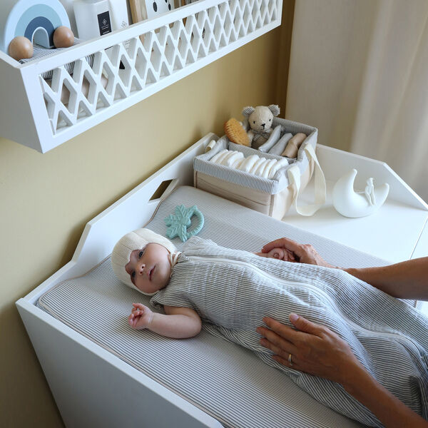 Diaper Caddy, classic stripes blue, Cam Cam Copenhagen