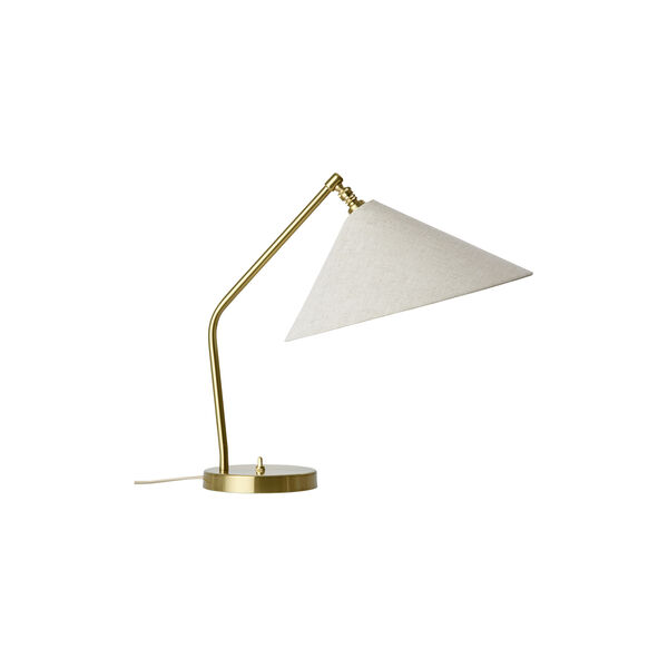 Gräshoppa Table Lamp, brass/canvas, GUBI