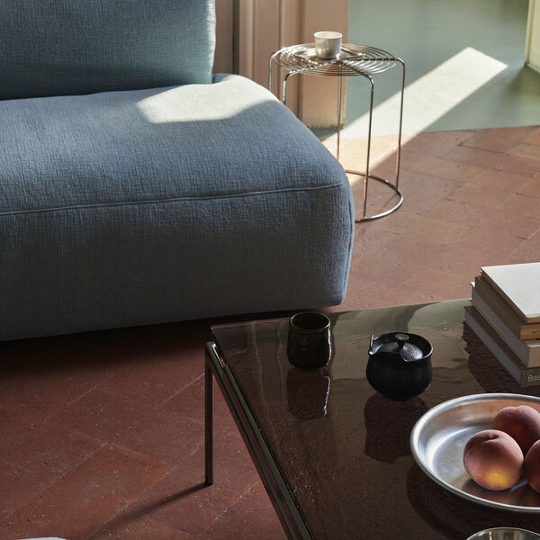 Sett LN13 Coffee Table, smoked glass/dark chrome Sett LN13 Coffee Table, smoked glass/dark chrome, &Tradition