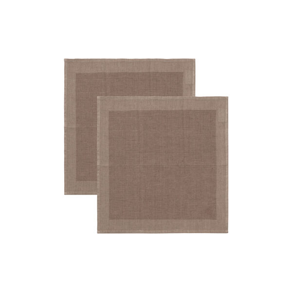 PLAIN Napkin, mahogany brown, Georg Jensen Damask