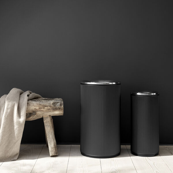 VIPP18 Open Top Bin, black/steel, Vipp