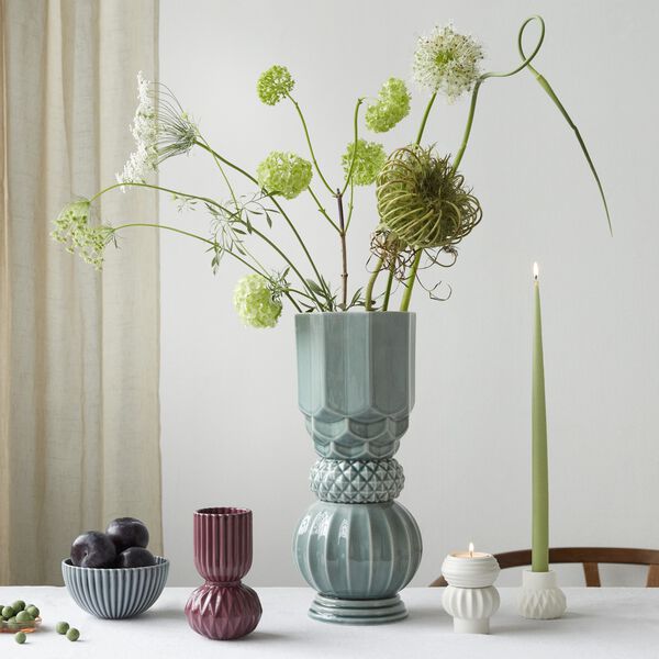 Samsurium Towerbell Vase, peacock Samsurium Towerbell Vase, peacock, Dottir Nordic Design