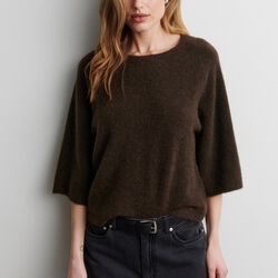 Gabby Knit SS O-Neck, demitasse, Second Female
