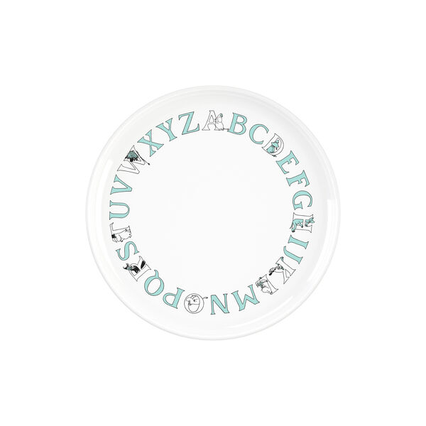 Moomin ABC Plate &Oslash; 20 cm, moomin turqouise, RIG-TIG