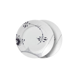 Black Fluted Mega Plate No. 2 Ø 22 cm 2 pcs, Royal Copenhagen