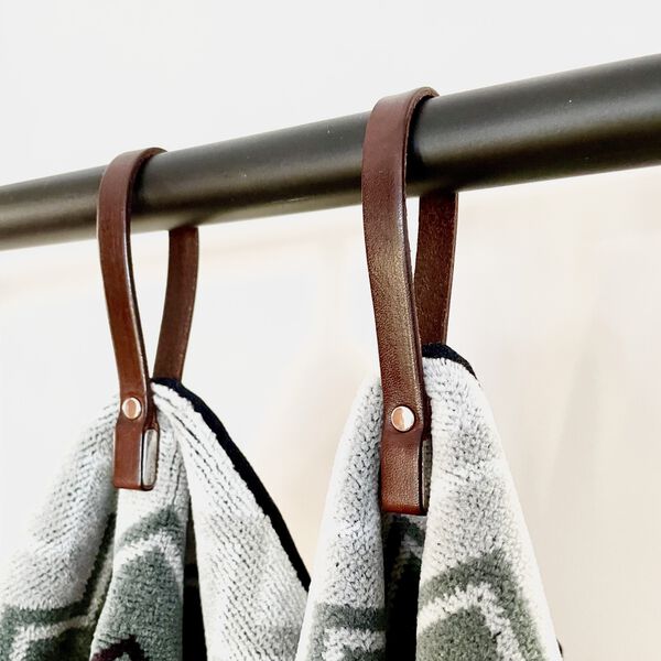 Magnetic Towel holder, brown, Nordan Home