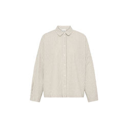 IHTAMANNA Shirt, birch/coffee bean stripe, ICHI