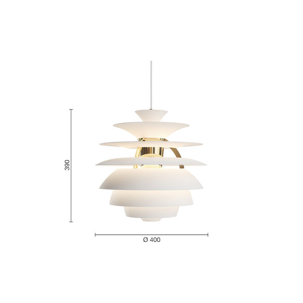 PH Snowball, soft white/brass metallised PH Snowball, soft white/brass metallised, Louis Poulsen