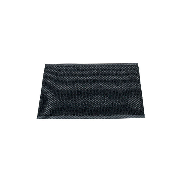 Svea Plastic Rug, black metallic/black, Pappelina
