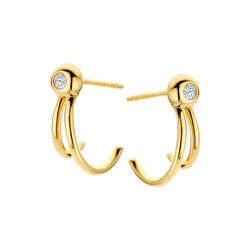 JAIDA EARRING, gold/diamond, Spirit Icons