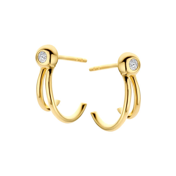 JAIDA EARRING, gold/diamond, Spirit Icons