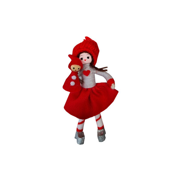 Santa girl with elf doll 2024, Anne Beate Design