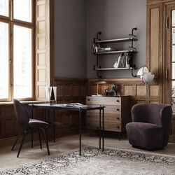 62 Dresser 4 Drawer, walnut/black, GUBI