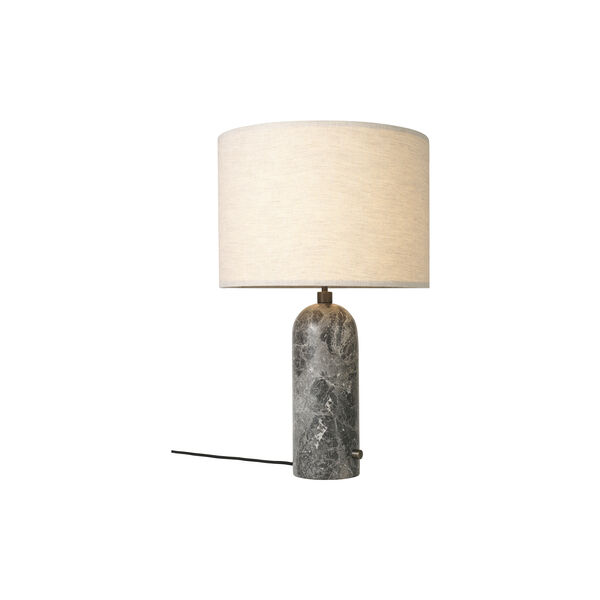 Gravity Table Lamp, grey marble/canvas, GUBI