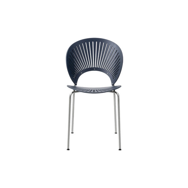 3398 Trinidad Chair, nordic blue/chrome, Fredericia Furniture